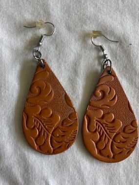 Brown Leather earrings